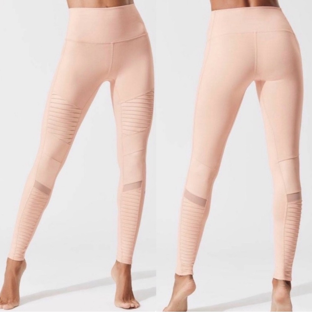 Alo Yoga High Waist Moto Legging Nectar/Glossy